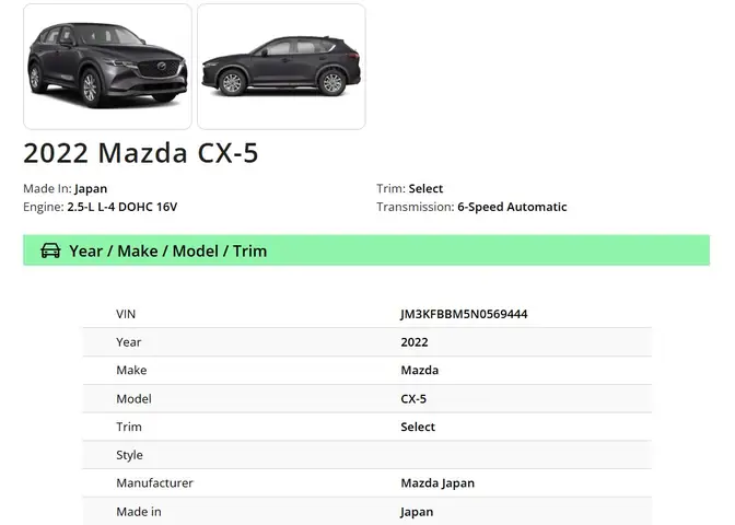 Hướng Dẫn Chi Tiết Tra Cứu Số Khung Mazda Cx-5