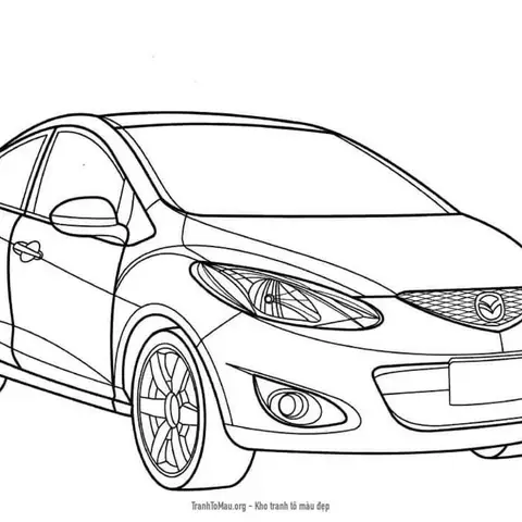 Tải Và In Tô Màu Xe Ô Tô Mazda – Hoàn Hảo Cho Bé