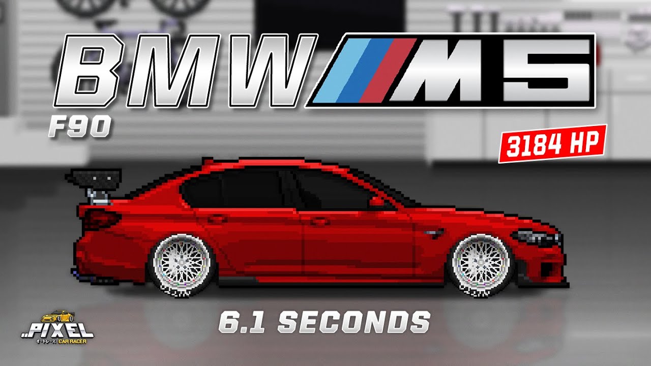 bmw m5 pixel car racer - Hình 1