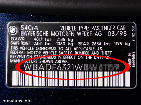 BMW VIN: Giải Mã Số Khung Xe BMW Chi Tiết Nhất Từ A Đến Z 1 bmw vin - Hình 4
