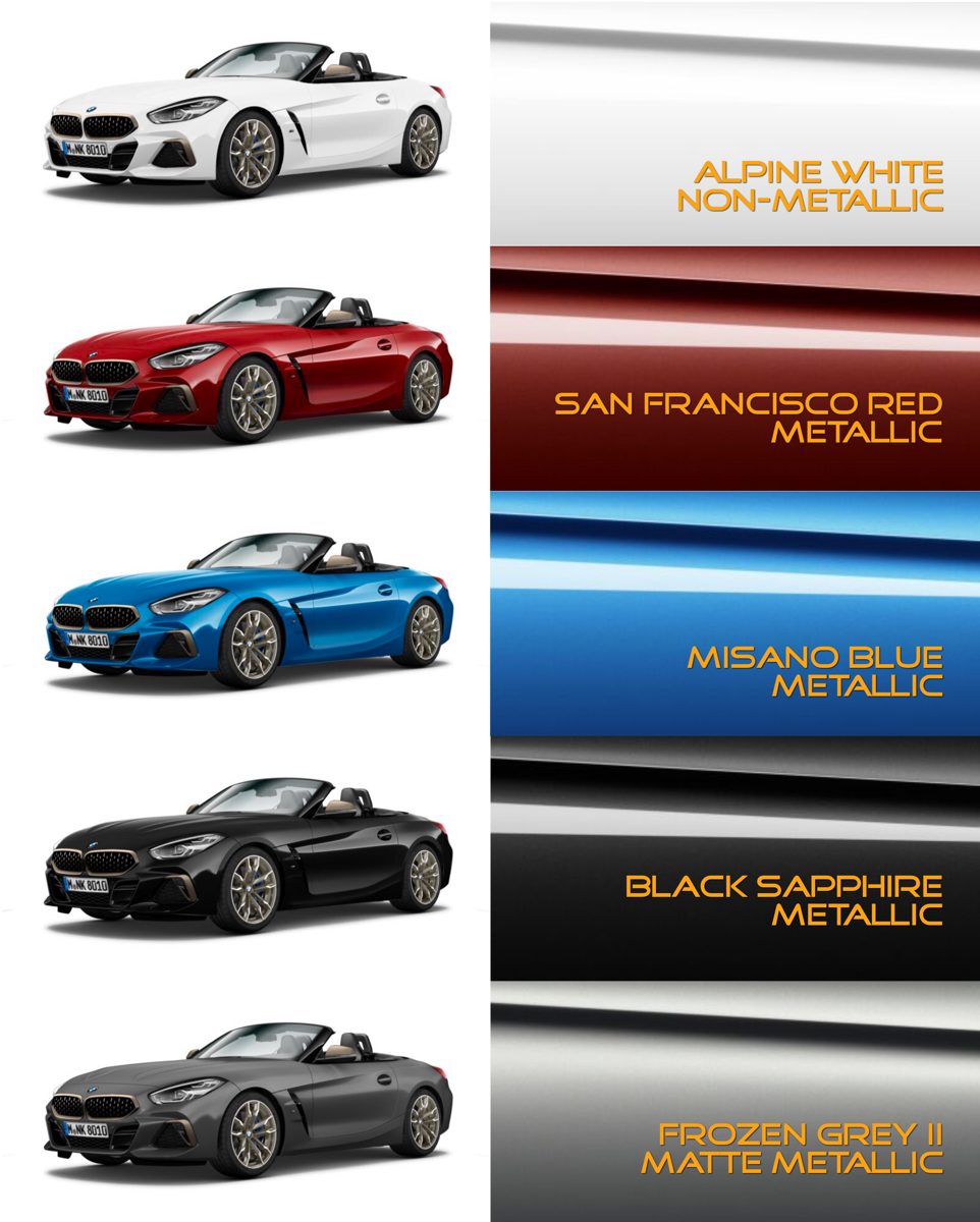 Bảng Màu BMW Z4: Bộ Sưu Tập Màu Sắc Cho Xe Mui Trần Huyền Thoại 5 bmw z4 colors - Hình 1