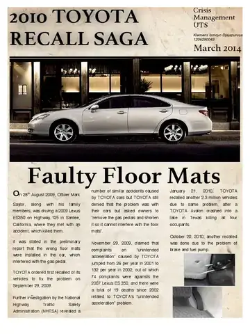 Khủng Hoảng Toyota 2010: Nguyên Nhân, Hệ Quả Và Bài Học Rút Ra Khủng Hoảng Toyota 2010: Nguyên Nhân, Hệ Quả Và Bài Học Rút Ra