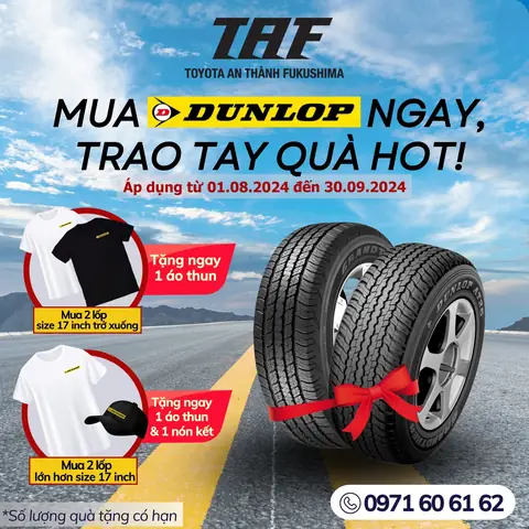 Dunlop Toyota: Hướng Dẫn Chọn Lốp Phù Hợp Cho Xe Toyota