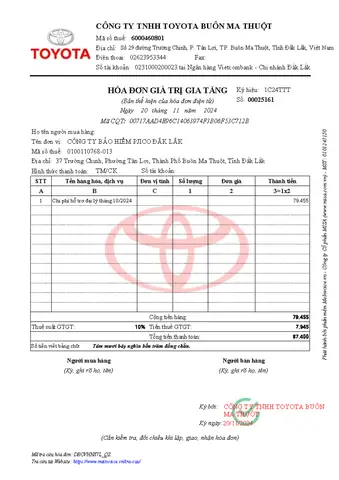 Hóa Đơn Toyota: Tầm Quan Trọng, Cách Kiểm Tra Và Giải Quyết Các Vấn Đề Thường Gặp Hóa Đơn Toyota: Tầm Quan Trọng, Cách Kiểm Tra Và Giải Quyết Các Vấn Đề Thường Gặp