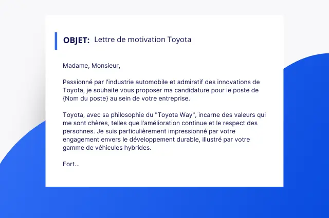 Lettre Motivation Toyota: Hướng Dẫn Chi Tiết Viết Thư Xin Việc Đầy Ấn Tượng Để Gia Nhập Toyota