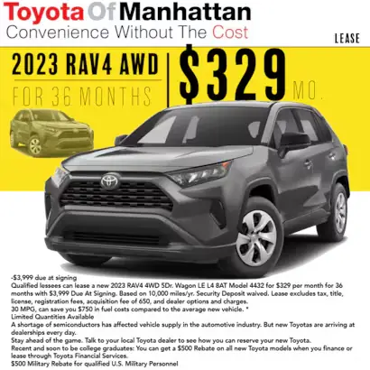 Manhattan Toyota Lease: Hướng Dẫn Toàn Diện Để Bạn Đạt Được Ưu Đãi Tốt Nhất Manhattan Toyota Lease: Hướng Dẫn Toàn Diện Để Bạn Đạt Được Ưu Đãi Tốt Nhất