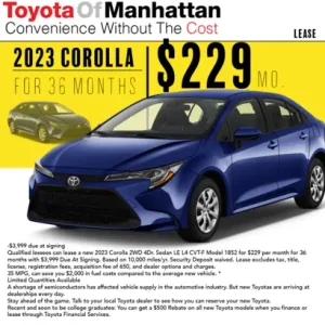 Manhattan Toyota Lease: Hướng Dẫn Toàn Diện Để Bạn Đạt Được Ưu Đãi Tốt Nhất