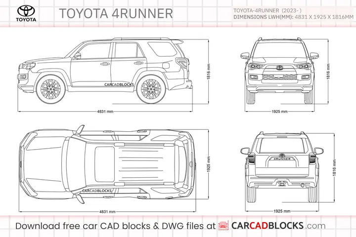 Toyota 4runner Dimensions – Kích Thước Chi Tiết Và So Sánh Toyota 4runner Dimensions – Kích Thước Chi Tiết Và So Sánh