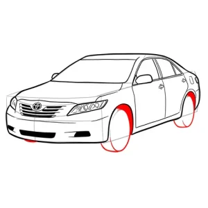 Hướng Dẫn Vẽ Toyota Camry Đầy Đủ Từ Cơ Bản Đến Chi Tiết