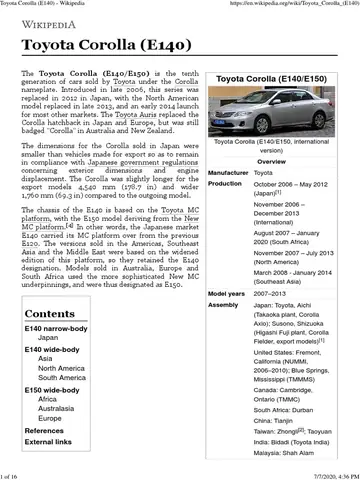 Toyota Corolla Wiki – Tổng Quan Chi Tiết Về Mẫu Xe Bán Chạy Nhất Thế Giới