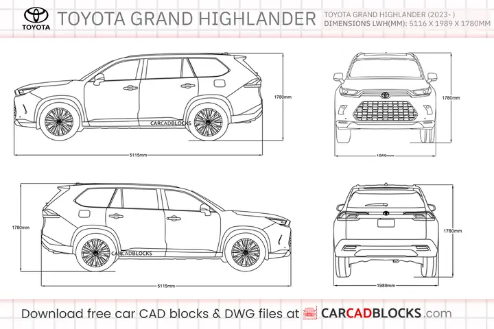 Toyota Highlander: Kích Thước Chi Tiết Và So Sánh Đầy Đủ Cho Người Mua Xe