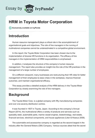 Toyota Human Resources – Tổng Quan Về Chiến Lược Nhân Sự Của Toyota Và Những Điểm Mạnh Đáng Chú Ý Toyota Human Resources – Tổng Quan Về Chiến Lược Nhân Sự Của Toyota Và Những Điểm Mạnh Đáng Chú Ý