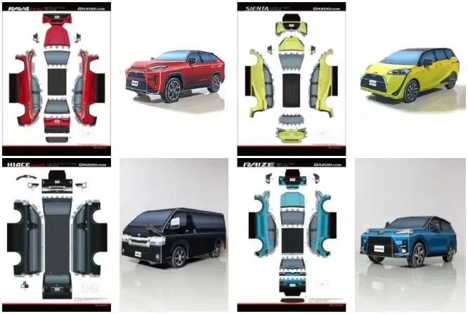 Hướng Dẫn Tạo Mô Hình Toyota Papercraft Chi Tiết