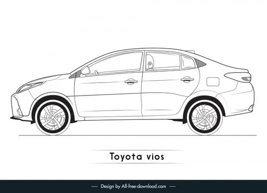 Hướng Dẫn Vẽ Xe Toyota Vios Từng Bước Chi Tiết