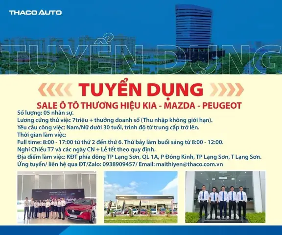 Tuyển Dụng Sale Ô Tô Mazda Hà Nội: Cơ Hội Nghề Nghiệp Hấp Dẫn Cho Người Đam Mê Ô Tô