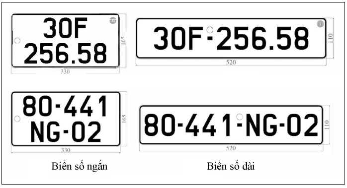 biển số xe nền trắng