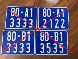 biển số xe nền xanh